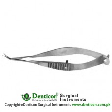 Vannas Capsulotomy Scissor Angled Forward - Sharp Tips Stainless Steel, 8 cm - 3 1/4 Blade Size 5 mm